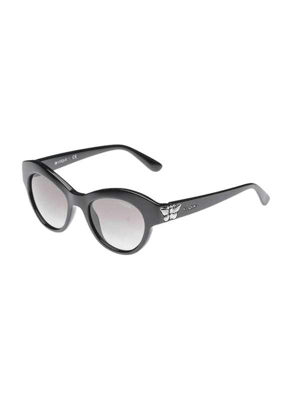 

Vogue Full Rim Butterfly Black Sunglasses for Women, Grey Lens, VO2872S-W44/11, 50/19/135