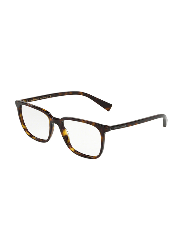 

Dolce & Gabbana Full Rim Square Havana Frame for Men, DG3298-502, 53/18/145