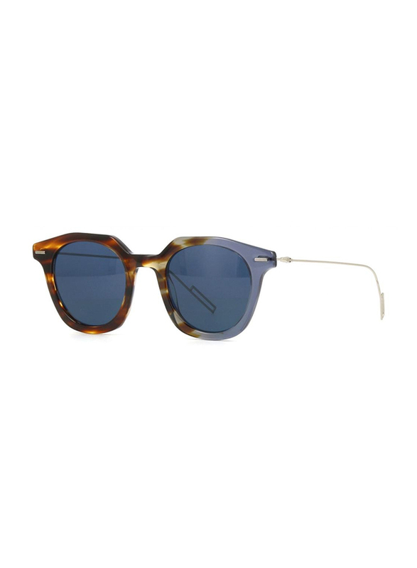 Dior Full Rim Square Havana/Lilla Sunglasses for Men, Blue Lens, CD-DRMASTER-AB847KU, 47/22/150