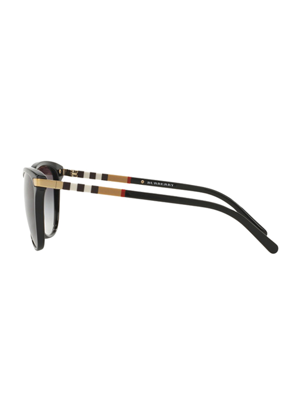 Burberry Full Rim Cat Eye Black Sunglasses for Women, Grey Gradient Lens, BU-4216-30018G, 57/16/140