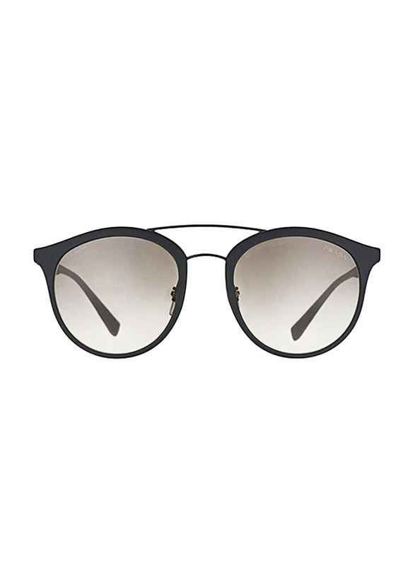 Prada Linea Rossa Full Rim Round Black Sunglasses Unisex, Grey Lens, PS-04RS-DG00A7, 54/21/135