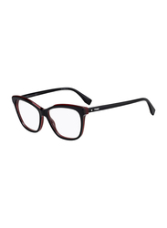 Fendi Full Rim Rectangle Black Frame for Women, FN-0251-8075415, 54/15/140