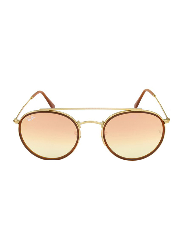 Ray-Ban Full Rim Round Gold Sunglasses for Women, Copper Lens, RB3647N-001/7O, 51/22/145