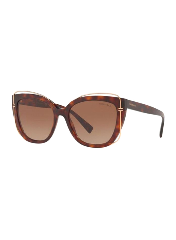 

Tiffany&Co Full Rim Cat Eye Brown Sunglasses for Women, Brown Lens, TF-4148-80023B, 54/17/140