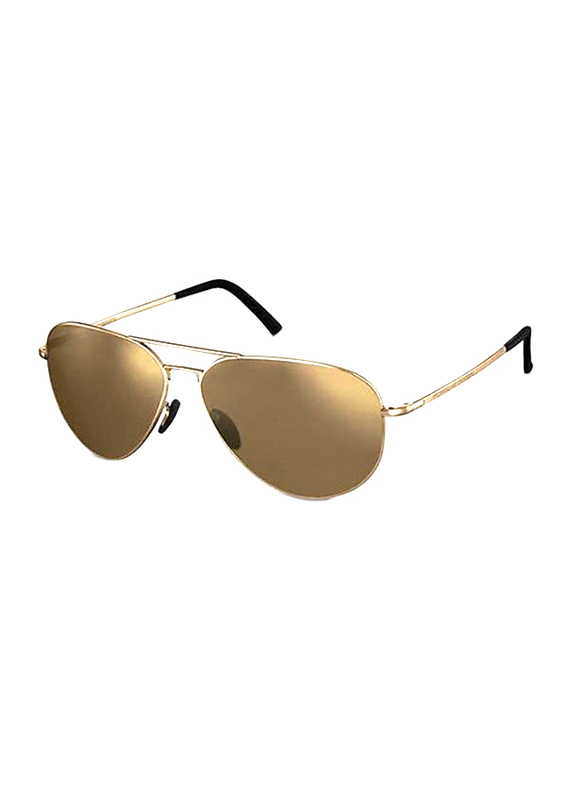 

Porsche Design Full Rim Aviator Gunmetal Sunglasses Unisex, Brown Lens, PD-8508E, 60/12/140