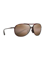 Maui Jim Polarized Full Rim Aviator Tortoise Sunglasses Unisex, Brown Lens, MJ-H438, 60/16/140