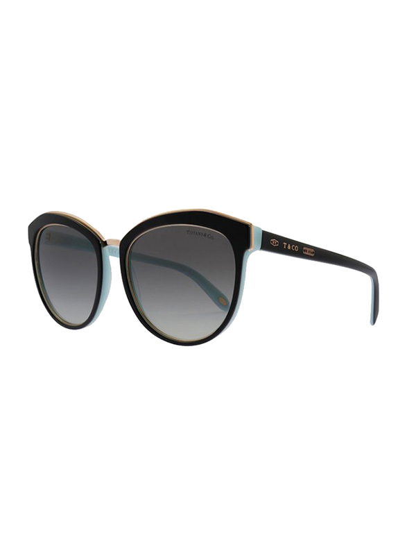 Tiffany&Co Full Rim Cat Eye Black Sunglasses for Women, Grey Lens, TF-4146-80553C, 56/18/145
