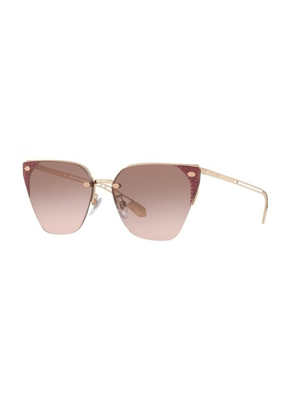 

Bvlgari Full Rim Cat Eye Rose Gold Sunglasses for Women, Pink Gradient Lens, BV6116-201414, 63/15/140