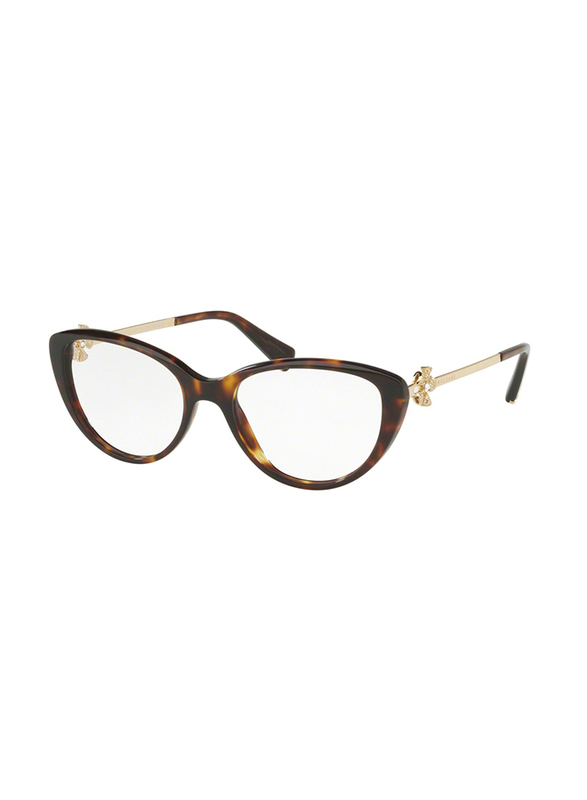 Bvlgari Full Rim Cat Eye Havana Frame for Women, BV4146B-504, 59/17/140