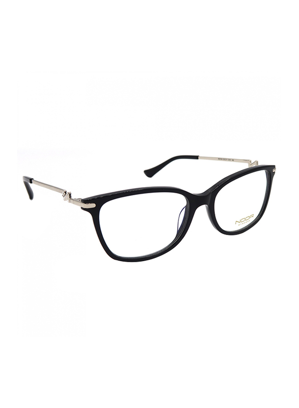 

Noor Full Rim Rectangle Black/Silver Frame for Women, NR-NO3104-C101