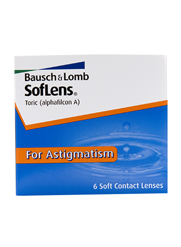 Bausch & Lomb Soflens Monthly Toric Pack of 6 Contact Lenses, Clear, SPH 0, CYL-2.75, Axis 180