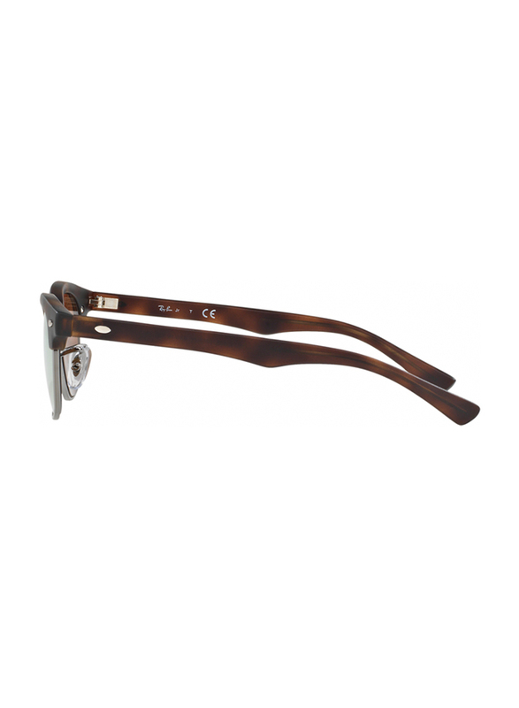 Ray-Ban Full Rim Clubmaster Havana Sunglasses for Kids, Pink/Silver Mirrored Lens, RJ9050S-70182Y, 45/16/125