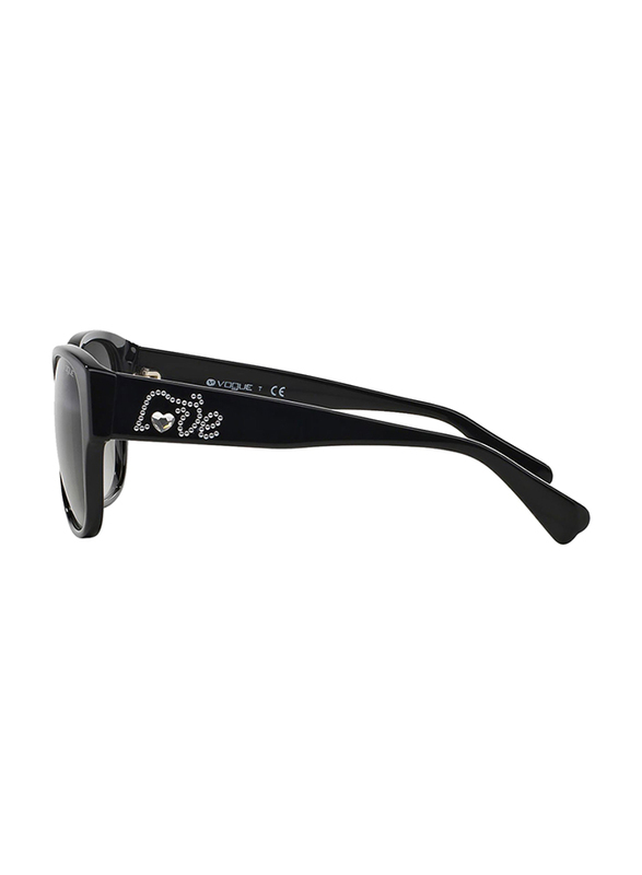 Vogue Full Rim Square Black Sunglasses for Women, Grey Lens, VO2869SB-W44/11, 57/16/135