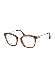 Fendi Full Rim Square Havana Frame for Women, FN-0307-0865019, 50/19/140
