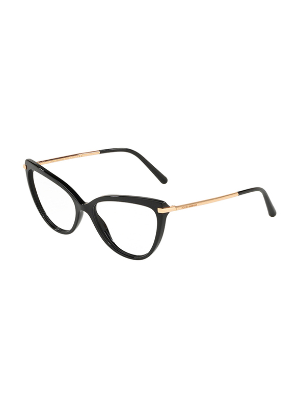 

Dolce & Gabbana Full Rim Cat Eye Black Frame for Women, DG3295-501, 55/16/140