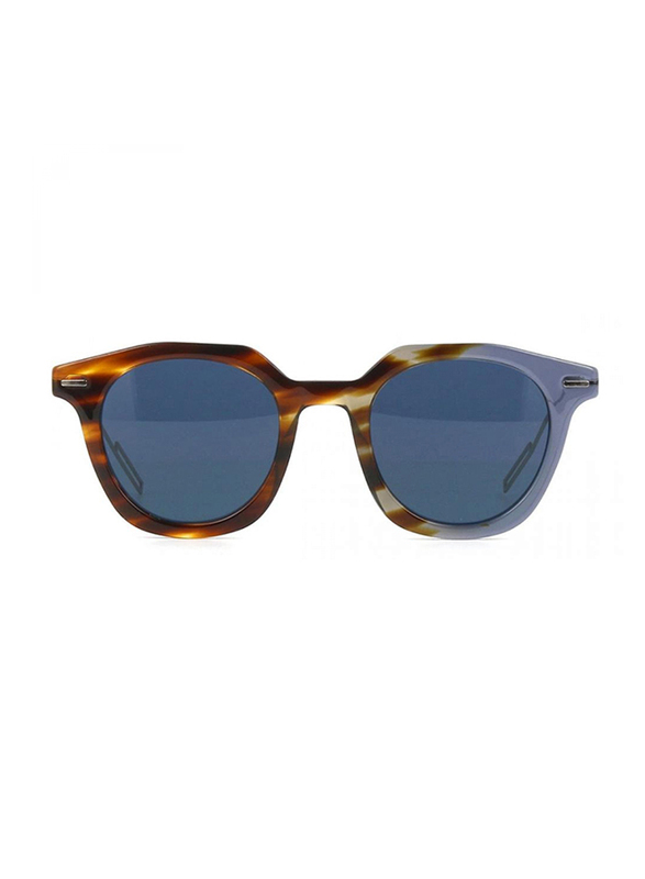 Dior Full Rim Square Havana/Lilla Sunglasses for Men, Blue Lens, CD-DRMASTER-AB847KU, 47/22/150