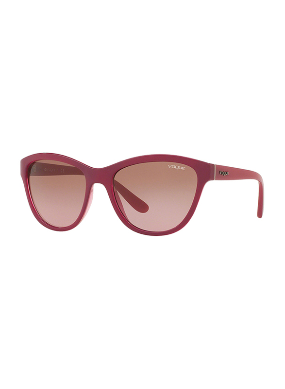 Vogue Full Rim Cat Eye Purple Sunglasses for Women, Brown Lens, VO2993S-241014, 57/18/140