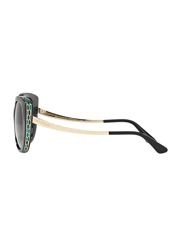 Bvlgari Full Rim Cat Eye Black Sunglasses for Women, Black/Gold Lens, BV8178-901/8G, 57/15/135