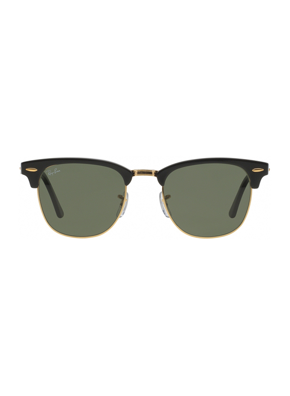 Ray-Ban Full Rim Clubmaster Black Sunglasses Unisex, Black Lens, RB3016-W0365, 49/21/140