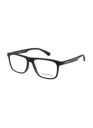 Emporio Armani Full Rim Square Black Frame for Men, EM-3117-5063, 55/16/140