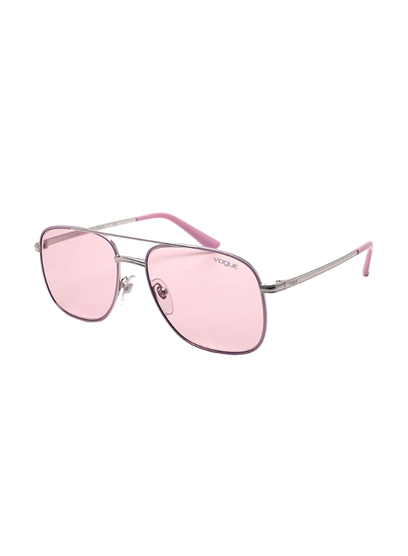Vogue Full Rim Square Pink Sunglasses for Women, Pink Lens, VO4083S-323/5, 56/16/135