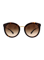 Dolce & Gabbana Full Rim Round Brown Sunglasses for Women, Brown Lens, DG4268-502/13, 52/22/140