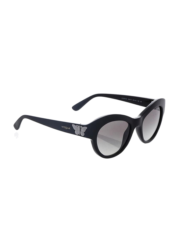 Vogue Full Rim Butterfly Black Sunglasses for Women, Grey Lens, VO2872S-W44/11, 50/19/135