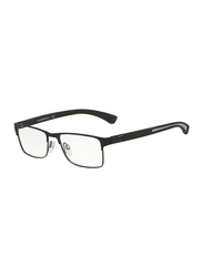 Emporio Armani Full Rim Rectangle Matte Black Frame for Men, EM-1052-3094, 53/17/140