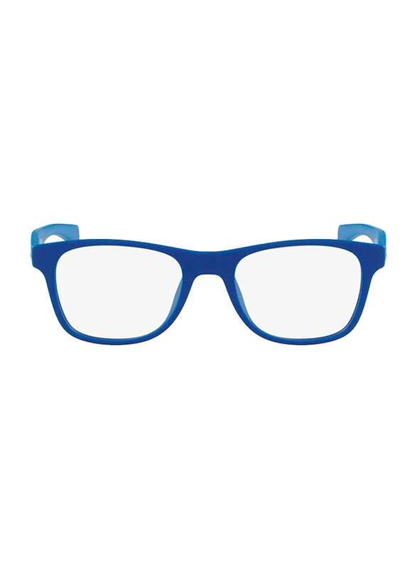 Lacoste Full-Rim Square Green Computer Glasses for Kids, with Blue Light Filter, Clear Lens, 8-13 Years, LA-L3620-467-48-BC, 48/16/130