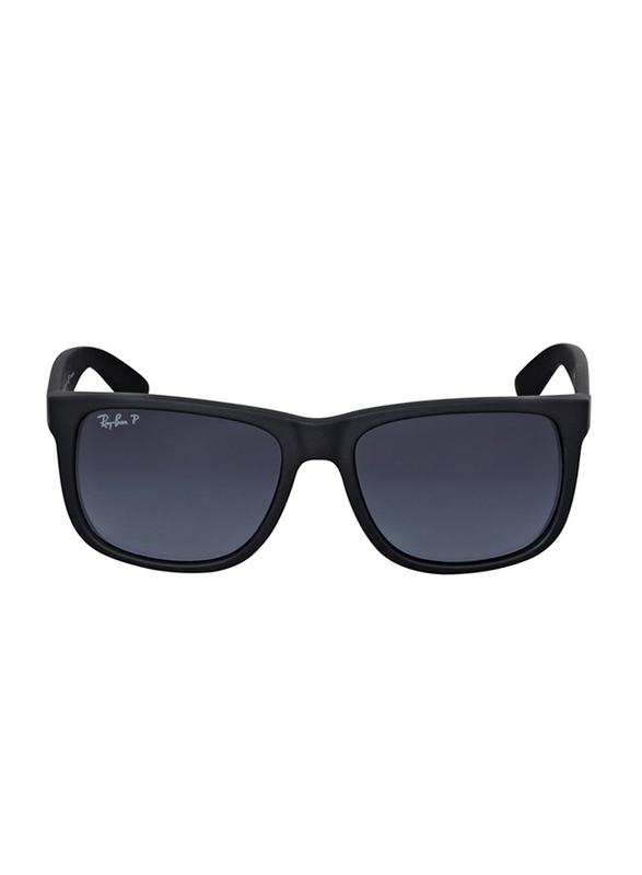 Ray-Ban Polarized Full Rim Square Black Sunglasses for Men, Grey Gradient Lens, RB4165-622/T3, 55/16/145