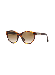 Gucci Full Rim Cat Eye Havana Sunglasses for Women, Brown Lens, GU-0419/S-003, 54/20/140