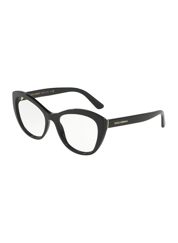 

Dolce & Gabbana Full Rim Cat Eye Black Frame for Women, DG3284-501, 53/17/140