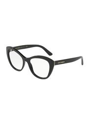 Dolce & Gabbana Full Rim Cat Eye Black Frame for Women, DG3284-501, 53/17/140