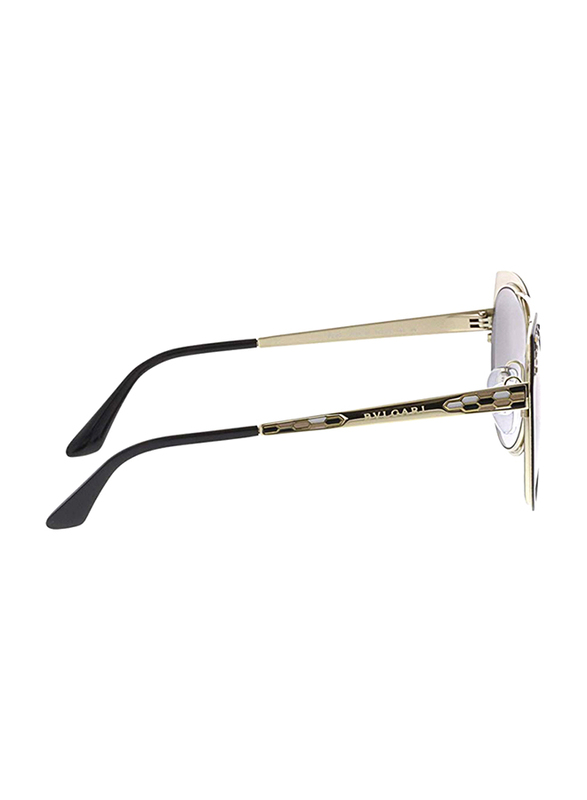 Bvlgari Full Rim Cat Eye Black/Gold Sunglasses for Women, Grey Gradient Lens, BV6095-20248G, 53/20/145