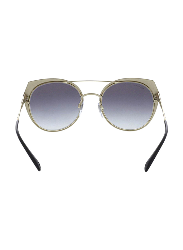 Bvlgari Full Rim Cat Eye Black/Gold Sunglasses for Women, Grey Gradient Lens, BV6095-20248G, 53/20/145