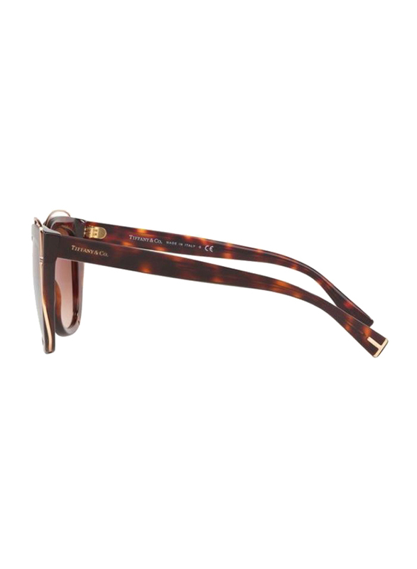 Tiffany&Co Full Rim Cat Eye Brown Sunglasses for Women, Brown Lens, TF-4148-80023B, 54/17/140