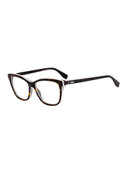 Fendi Full Rim Rectangle Havana Frame for Women, FN-0251-0865415, 54/15/140
