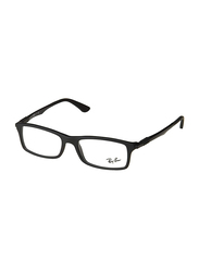 Ray-Ban Full Rim Rectangle Matte Black Frame for Men, RX7017-5196, 54/17/145