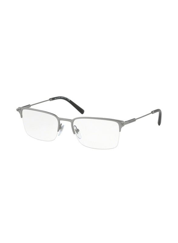Bvlgari Full Rim Rectangle Matte Gunmetal Frame Unisex, BV1096-195, 55/19/145