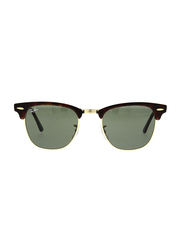 Ray-Ban Full Rim Clubmaster Tortoise Brown Sunglasses Unisex, Black Lens, RB3016-W0366, 49/21/140