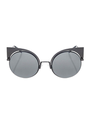 Fendi Full Rim Cat Eye Grey Sunglasses for Women, Grey Lens, FN-0177/S-KJ153T4, 53/22/135