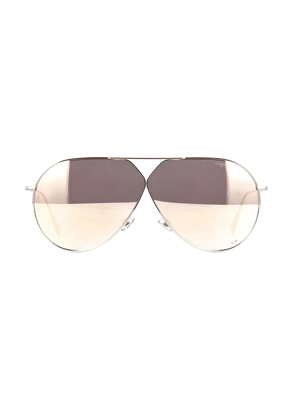 Dior Full Rim Aviator Silver Sunglasses for Women, Golden Mirrored Lens, CD-DRSTLLRE3-01065SQ, 65/1/145