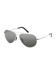 Porsche Design Full Rim Aviator Silver Sunglasses Unisex, Grey Lens, PD-8508C, 60/12/140