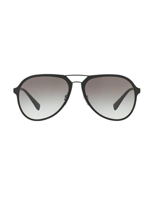 Prada Linea Rossa Full Rim Aviator Black Sunglasses Unisex, Grey Lens, PS-05RS-DG00A7, 58/17/135