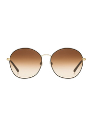 Burberry Full Rim Round Pale Gold Sunglasses for Women, Brown Gradient Lens, BU-3094-114513, 56/17/140