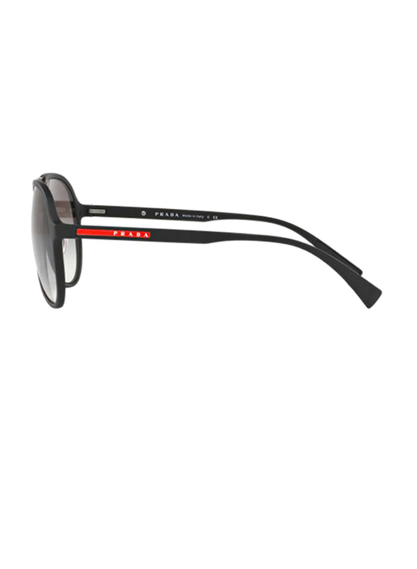 Prada Linea Rossa Full Rim Aviator Black Sunglasses Unisex, Grey Lens, PS-05RS-DG00A7, 58/17/135
