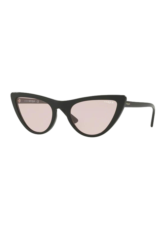 Vogue Full Rim Cat Eye Black Sunglasses for Women, Pink Lens, VO5211S-W44/5, 54/20/140