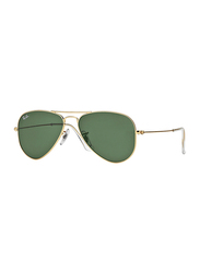 Ray-Ban Full Rim Aviator Gold Sunglasses Unisex, Green Lens, RB3044-L0207, 58/14/135