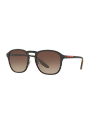Prada Linea Rossa Full Rim Square Brown Sunglasses for Men, Brown Lens, PS-02SS-U616S1, 57/17/145