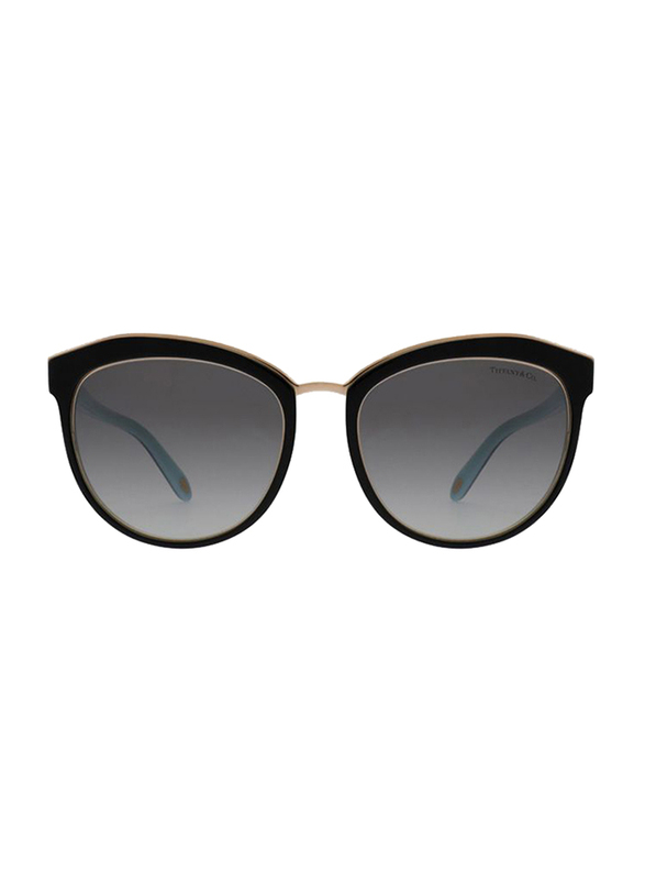 Tiffany&Co Full Rim Cat Eye Black Sunglasses for Women, Grey Lens, TF-4146-80553C, 56/18/145